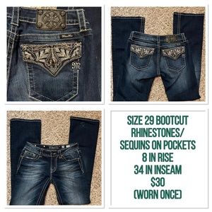 Size 29 Miss Me jeans